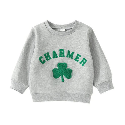 charmer patch kids crew sweatshirt - basil boutique