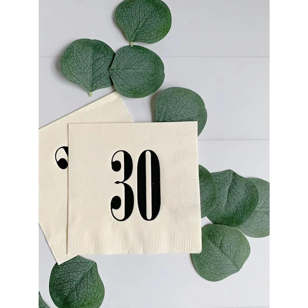 cheers to 30 cocktail napkins - basil boutique