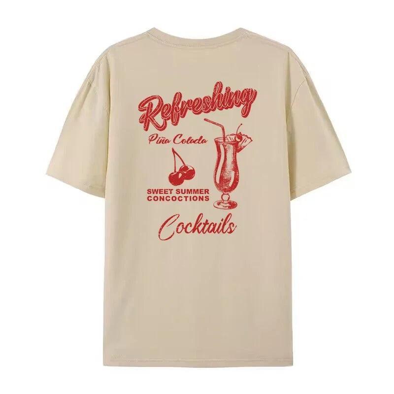 cherry cocktail t-shirt - basil boutique