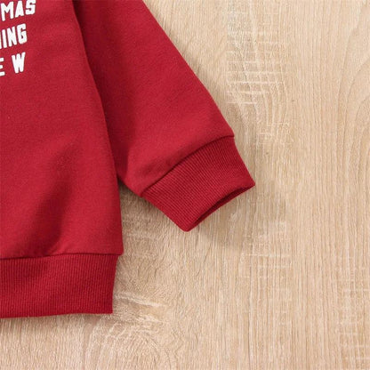 christmas morning kids crew sweatshirt - basil boutique