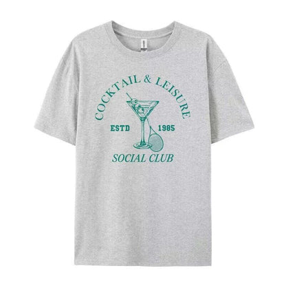 cocktails + leisure retro t-shirt - basil boutique