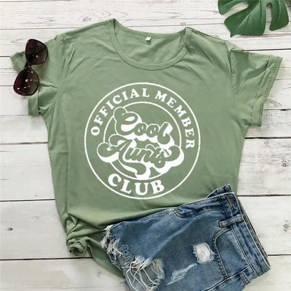 cool aunts club official member t-shirt - basil boutique