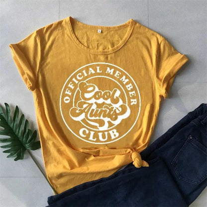 cool aunts club official member t-shirt - basil boutique