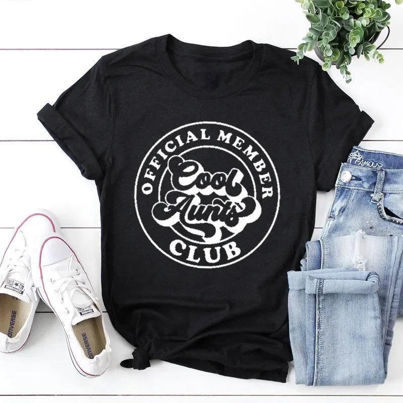 cool aunts club official member t-shirt - basil boutique