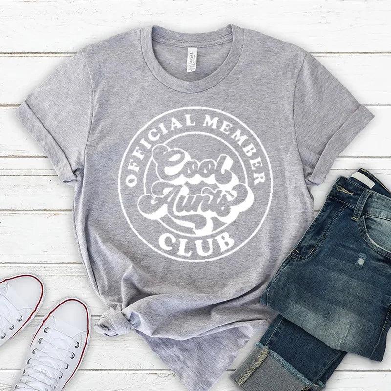 cool aunts club official member t-shirt - basil boutique