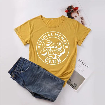 cool aunts club official member t-shirt - basil boutique