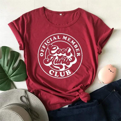 cool aunts club official member t-shirt - basil boutique