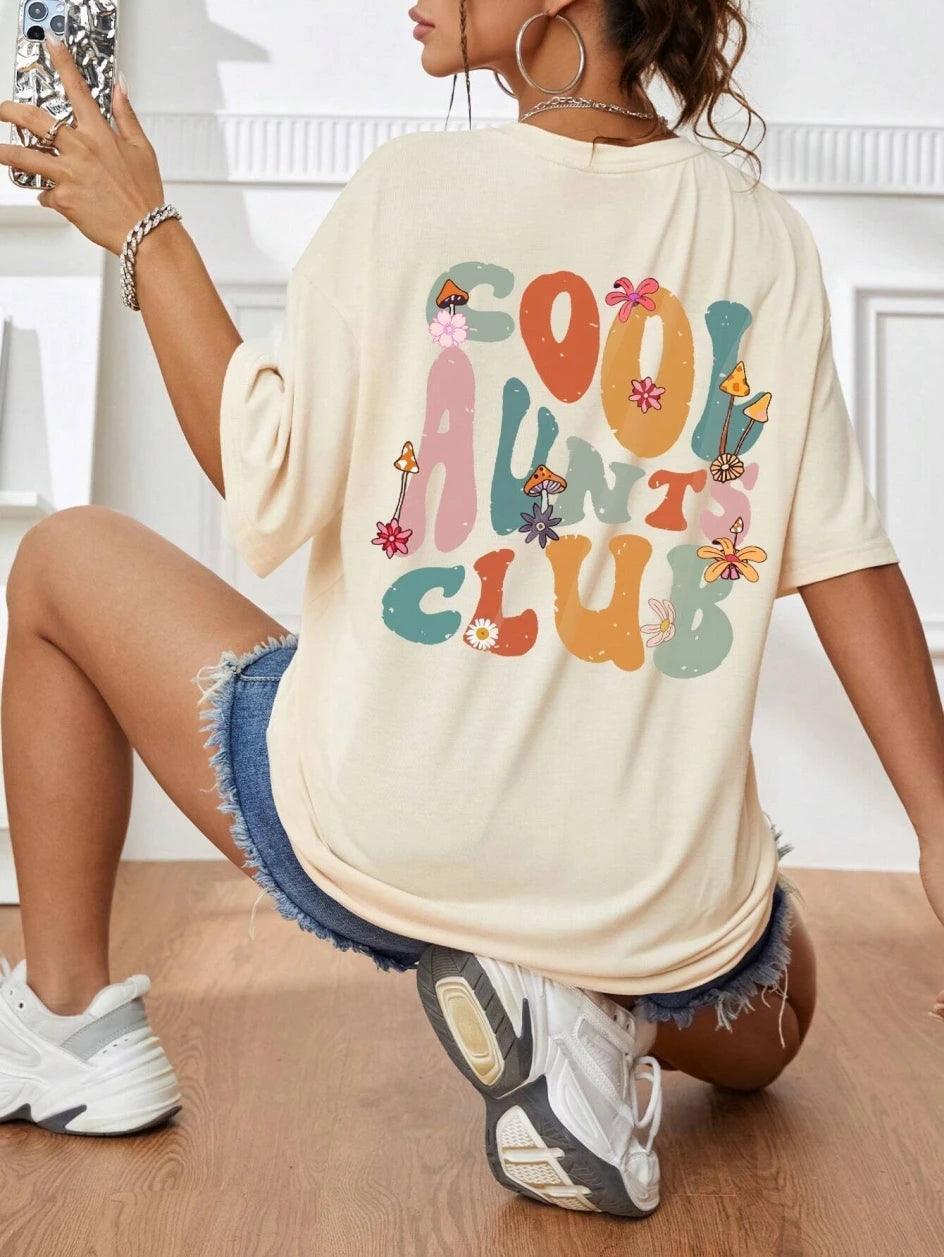 cool aunts club retro t-shirt - basil boutique