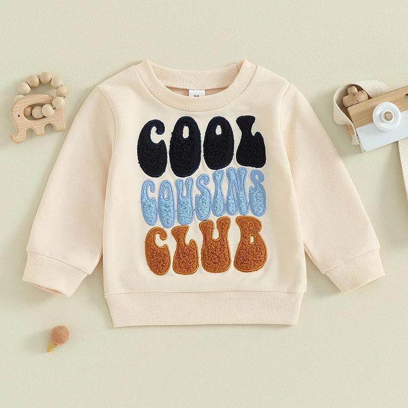 cool cousins club patch crew sweatshirt - basil boutique