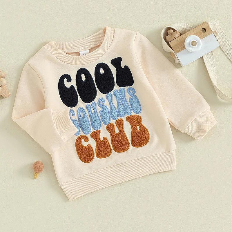 cool cousins club patch crew sweatshirt - basil boutique