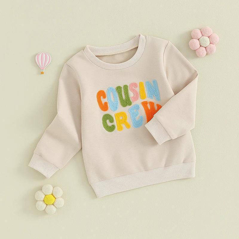 cousin crew patch crew sweatshirt - basil boutique