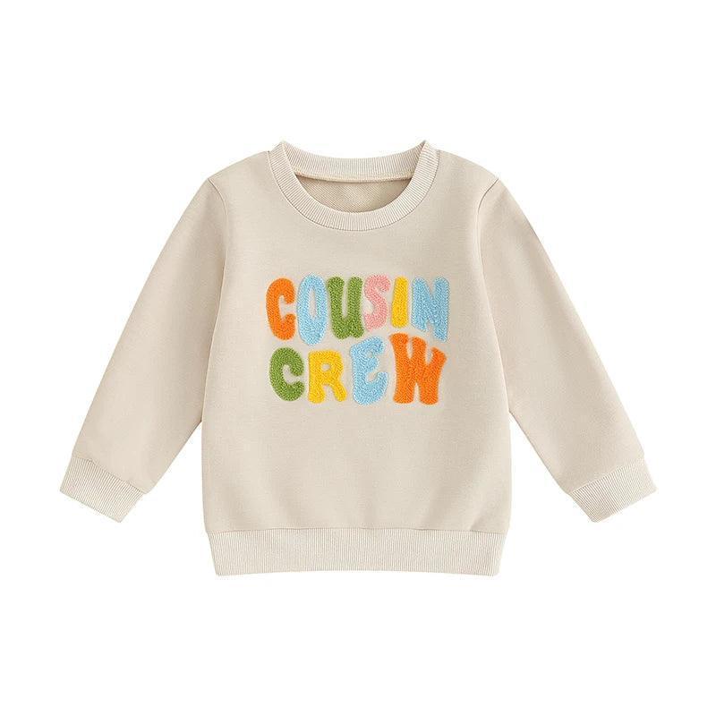 cousin crew patch crew sweatshirt - basil boutique