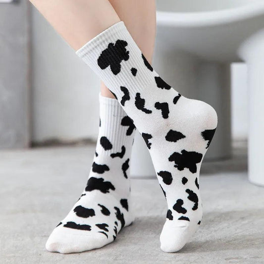 cow print socks - basil boutique