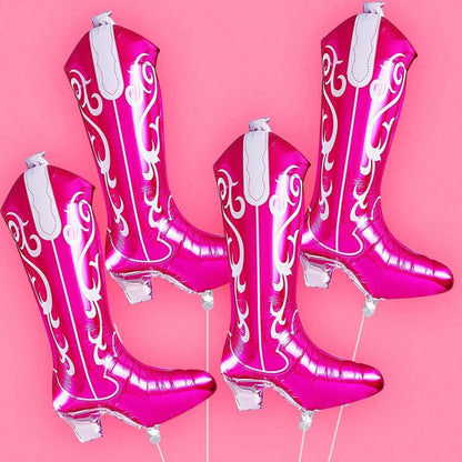 cowgirl boot balloons - basil boutique