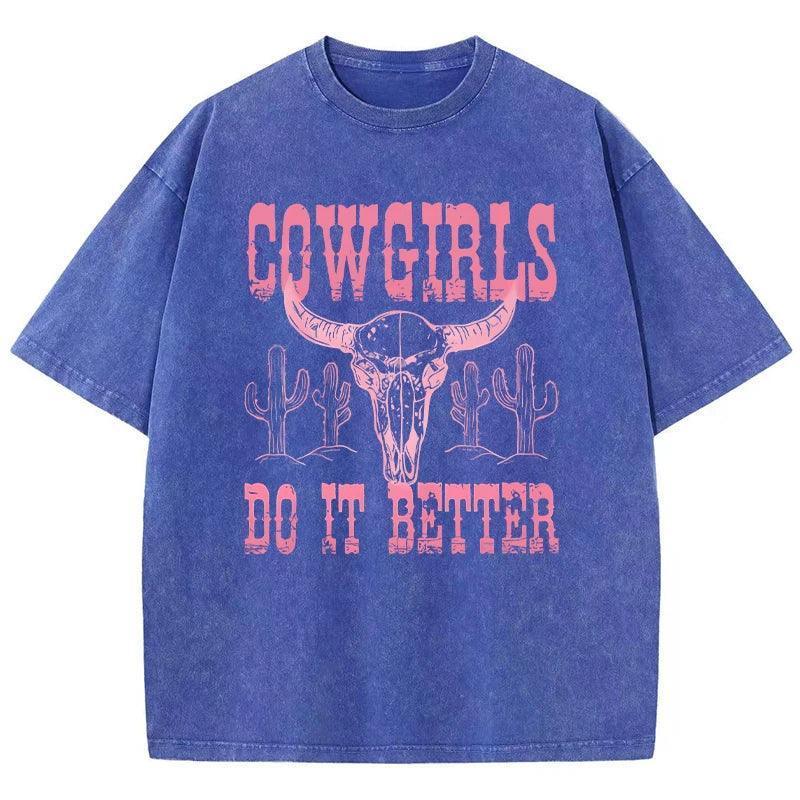 cowgirls do it better distressed t-shirt - basil boutique