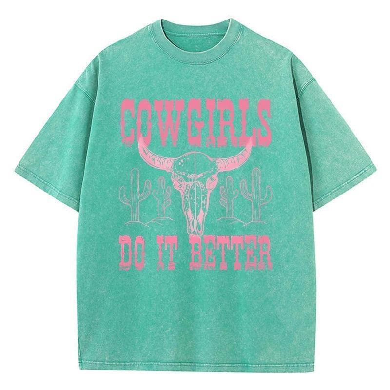 cowgirls do it better distressed t-shirt - basil boutique