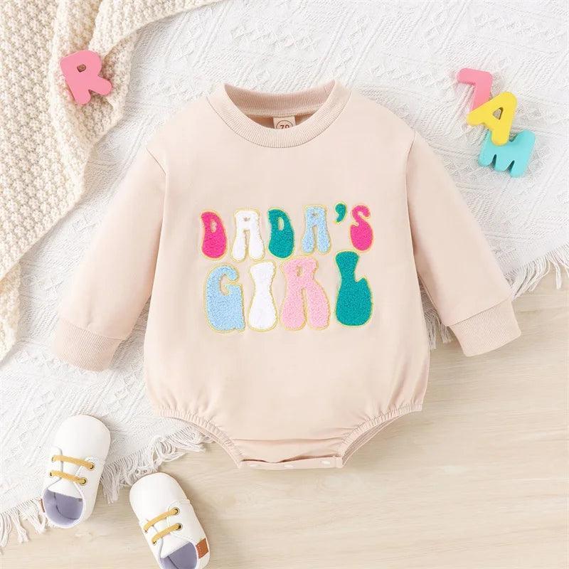 dada's girl patch onesies - basil boutique