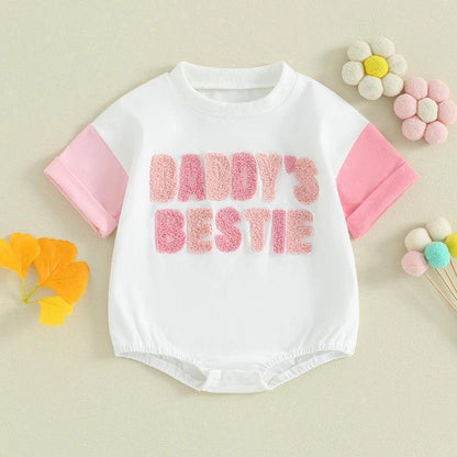 daddy's bestie fuzzy onesie - basil boutique