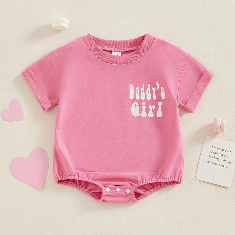 daddy's boy + girl retro onesie - basil boutique