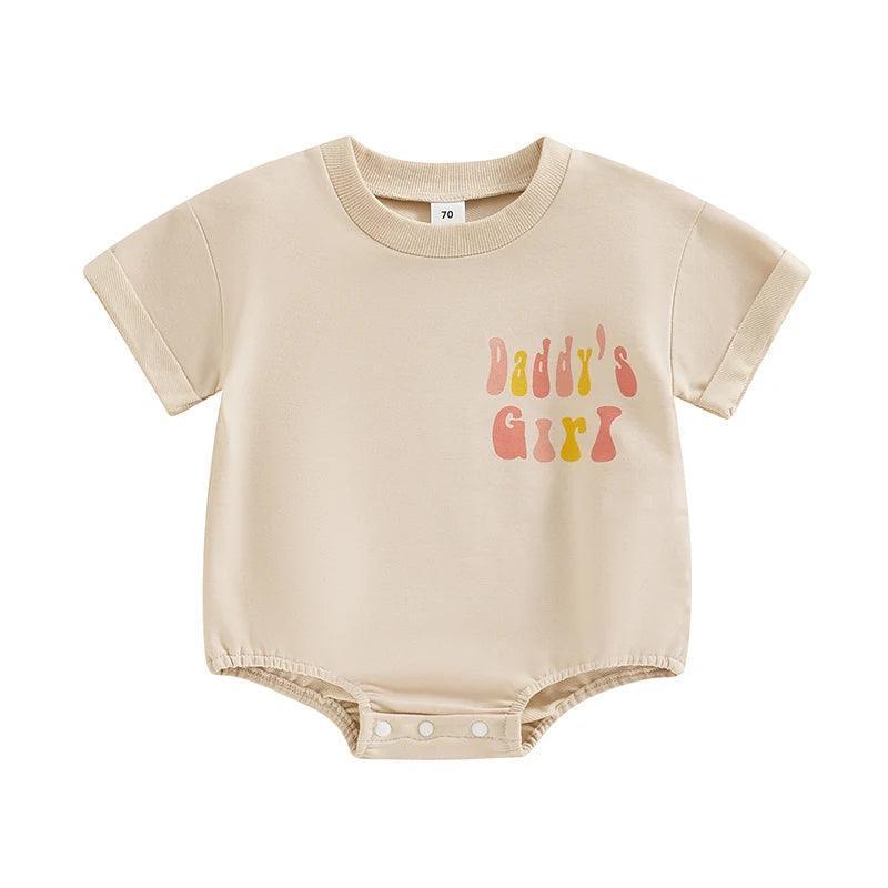 daddy's boy + girl retro onesie - basil boutique