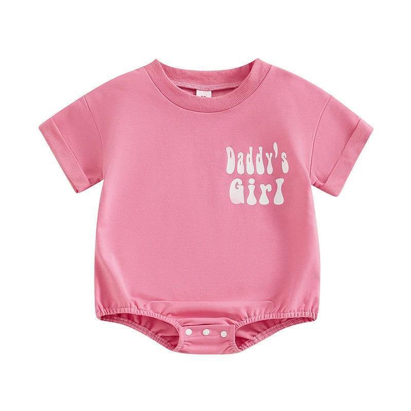 daddy's boy + girl retro onesie - basil boutique