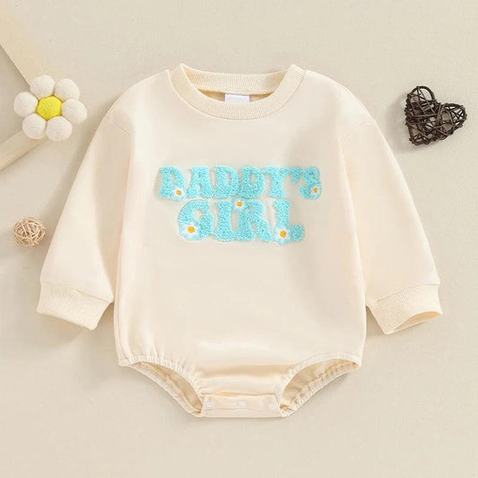 daddy's girl flower patch onesie - basil boutique