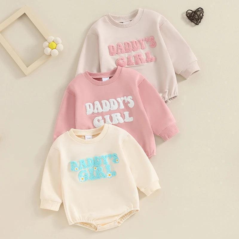 daddy's girl flower patch onesie - basil boutique