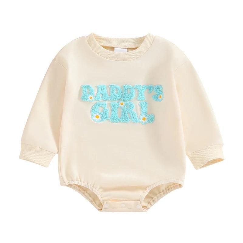 daddy's girl flower patch onesie - basil boutique