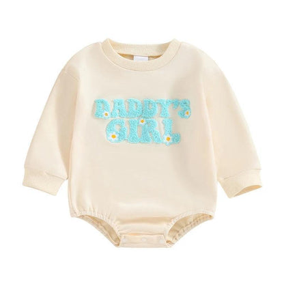 daddy's girl flower patch onesie - basil boutique