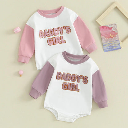 daddy's girl patch onesie - basil boutique