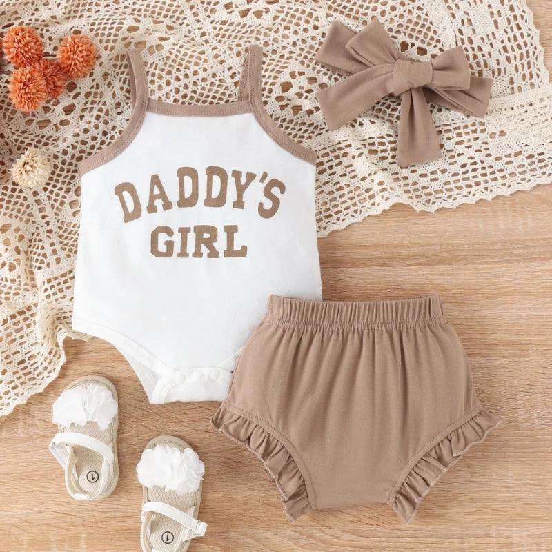 daddy's girl ruffle kids outfit - basil boutique