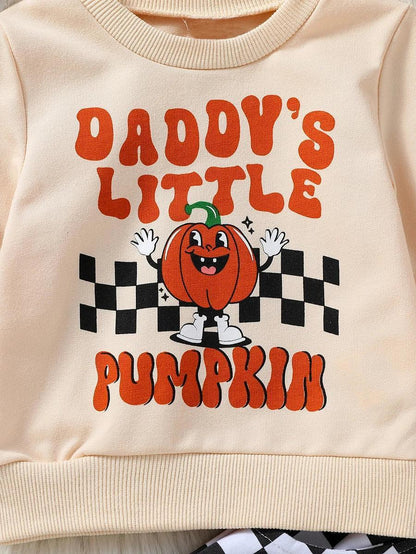 daddy's little pumpkin kids outfit - basil boutique