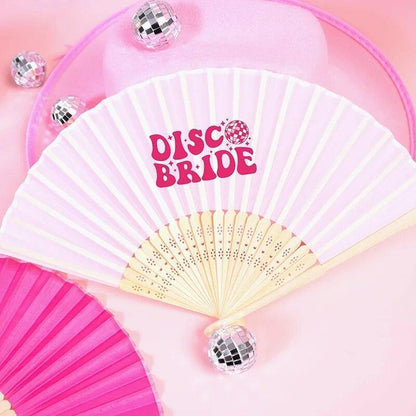 dancing queen + disco bride hand fan - basil boutique