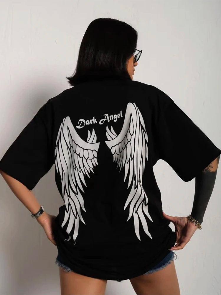 dark angel gothic t-shirt - basil boutique