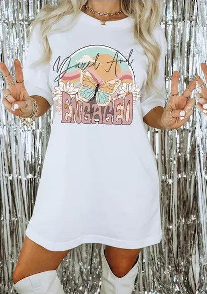 dazed + engaged t-shirt - basil boutique