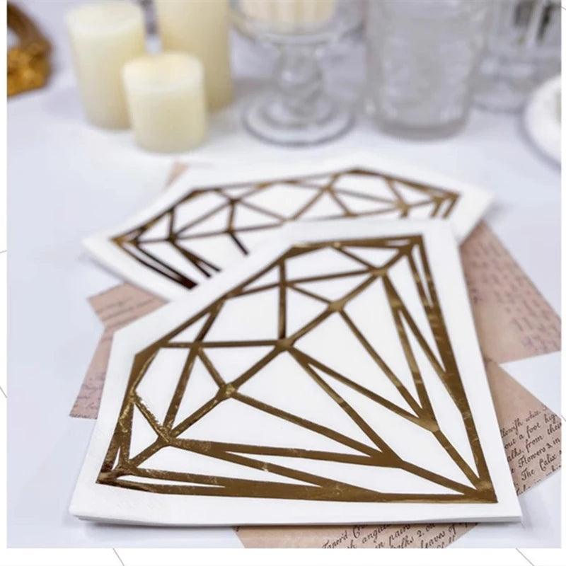 diamond cocktail napkins - basil boutique