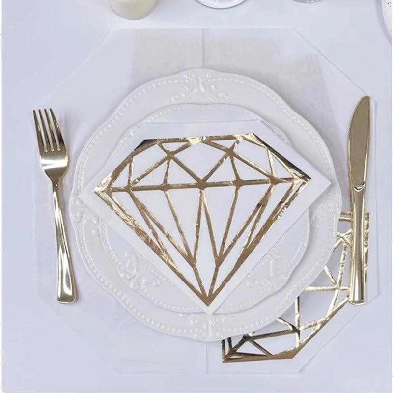 diamond cocktail napkins - basil boutique