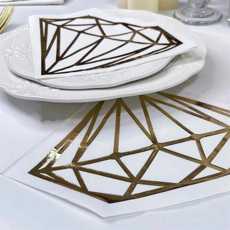 diamond cocktail napkins - basil boutique