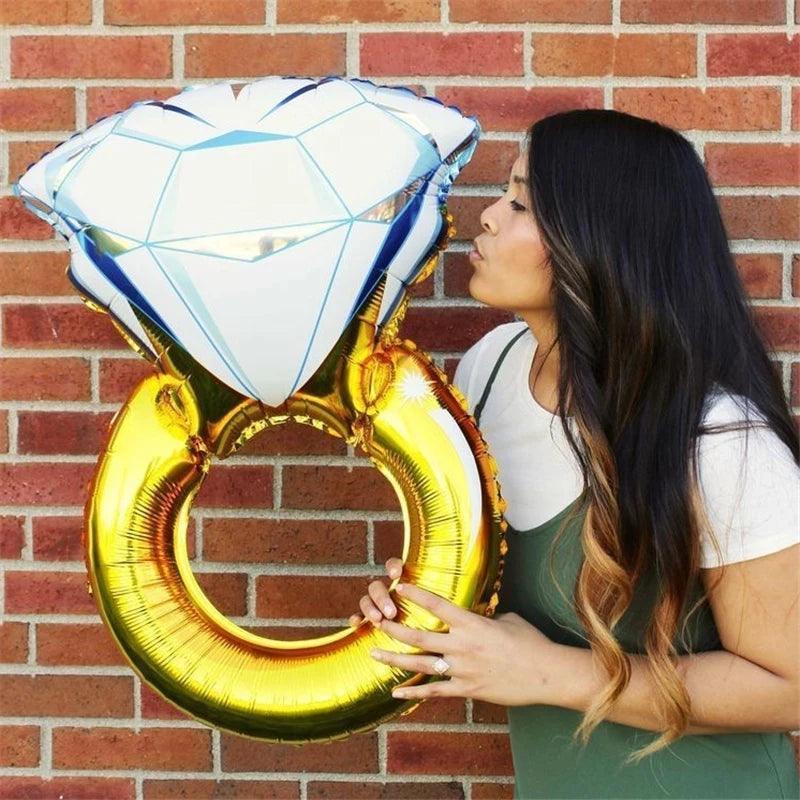 diamond ring balloons - basil boutique