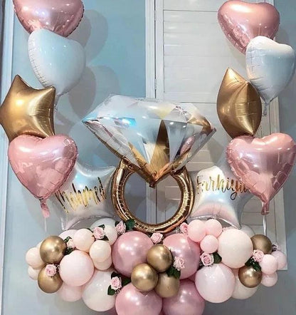 diamond ring balloons - basil boutique