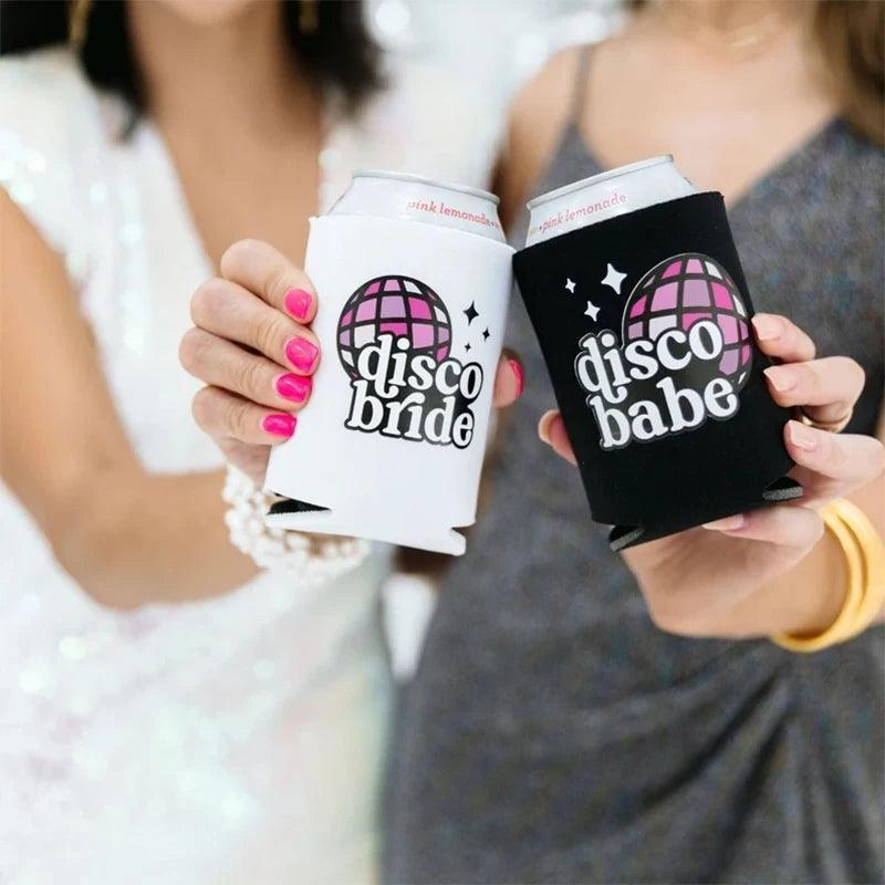 disco babe + bride koozies - basil boutique