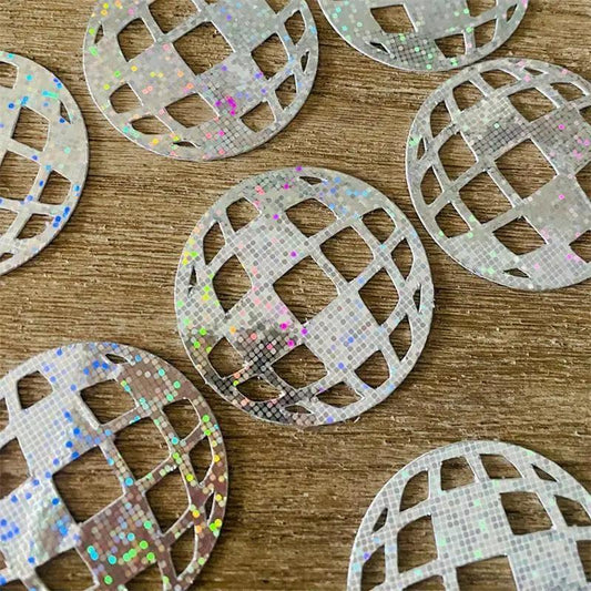 100PCS Disco Theme Party Decoration Disco Ball Confetti Birthday Wedding Prom Party Throwing Confetti DIY Decoration Supplies - basil boutique