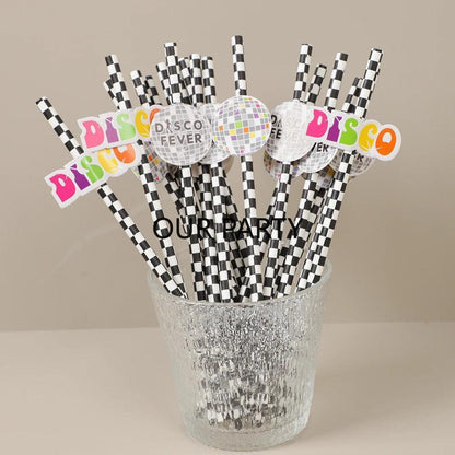 disco ball paper straws - basil boutique