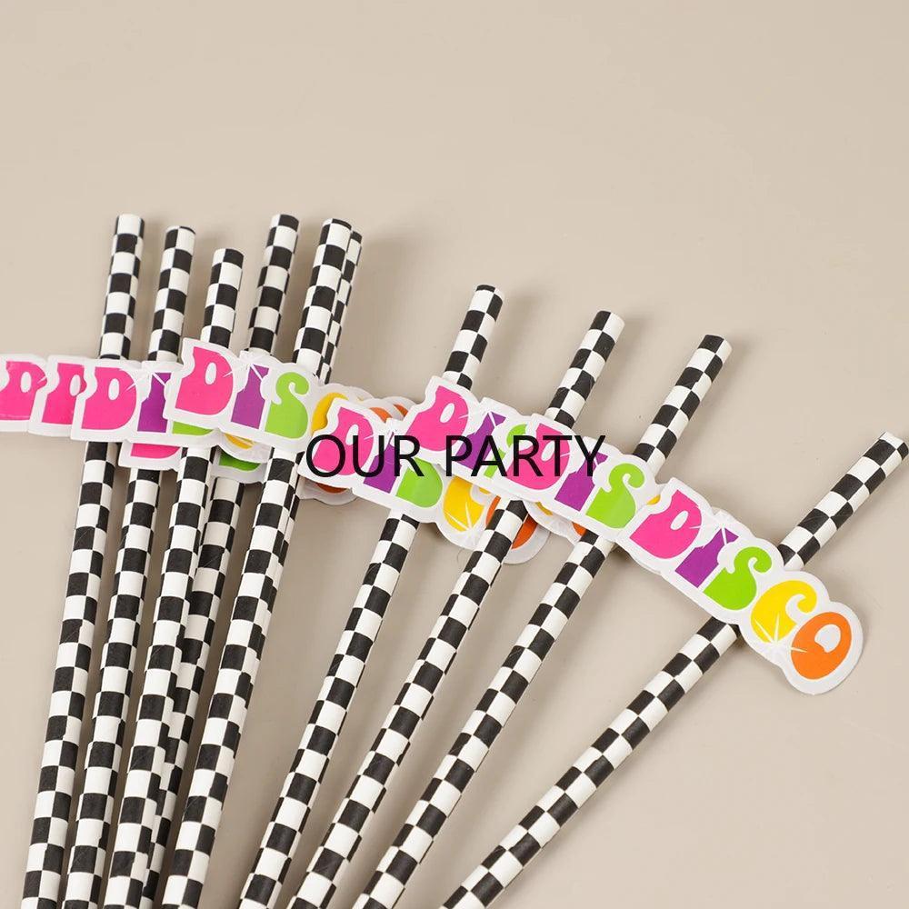 disco ball paper straws - basil boutique