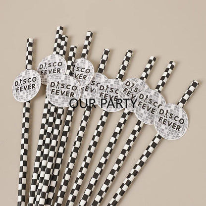 disco ball paper straws - basil boutique