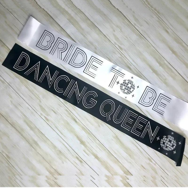 Disco Ball Space Cowgirl Themed Bachelorette hen Party bridal shower decoration bridesmaid Gift bride to be Dancing Queen Sash - basil boutique