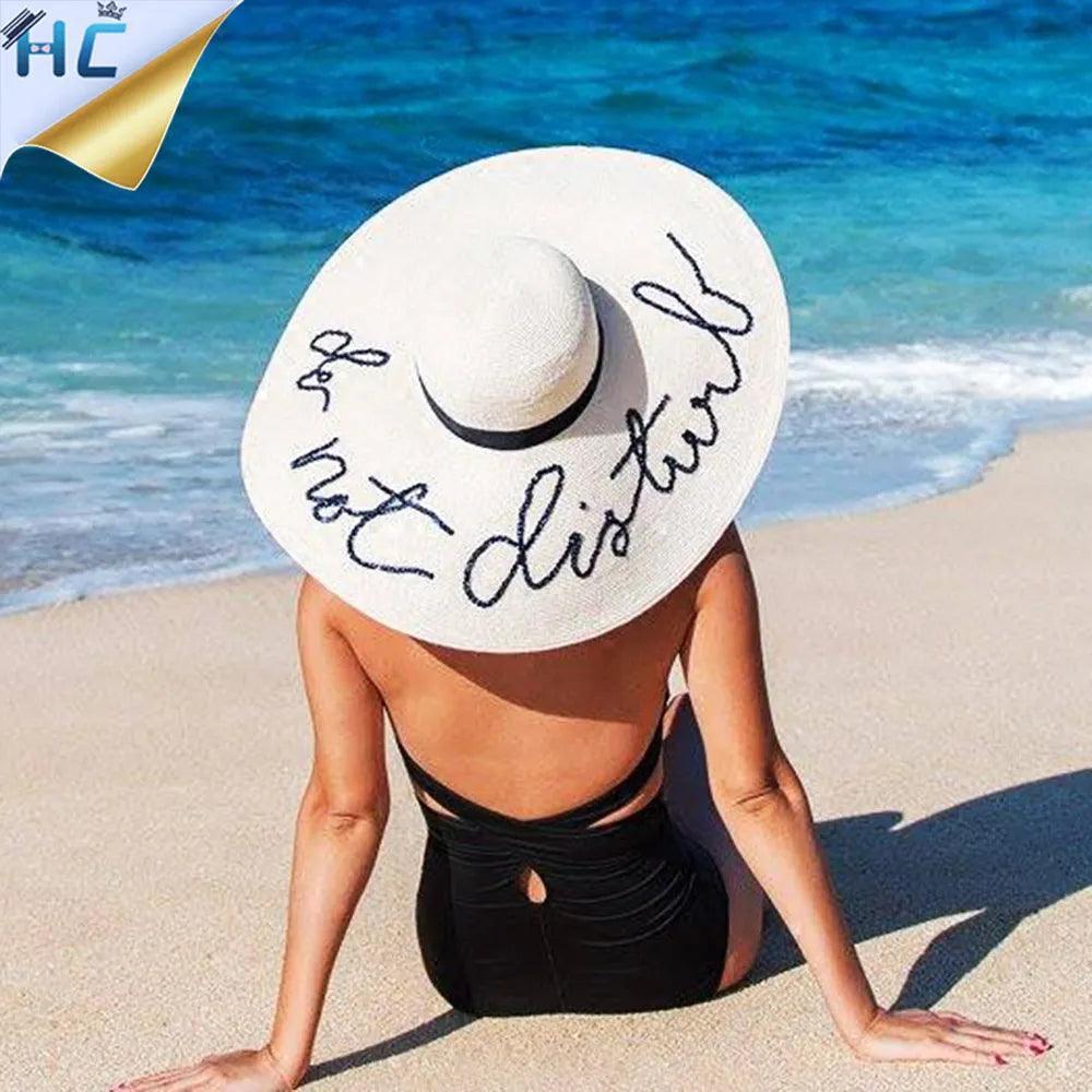 do not disturb sequin floppy beach hat - basil boutique