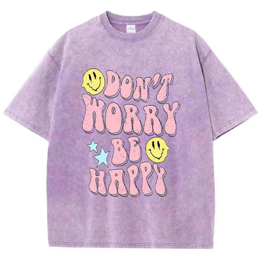 don't worry be happy t-shirt - basil boutique