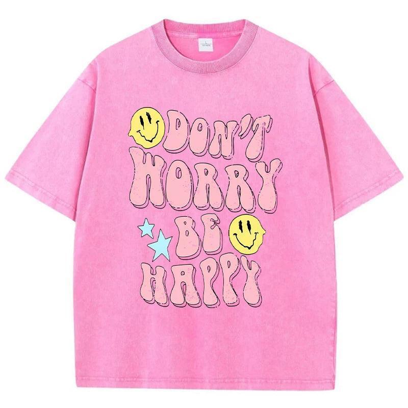 don't worry be happy t-shirt - basil boutique