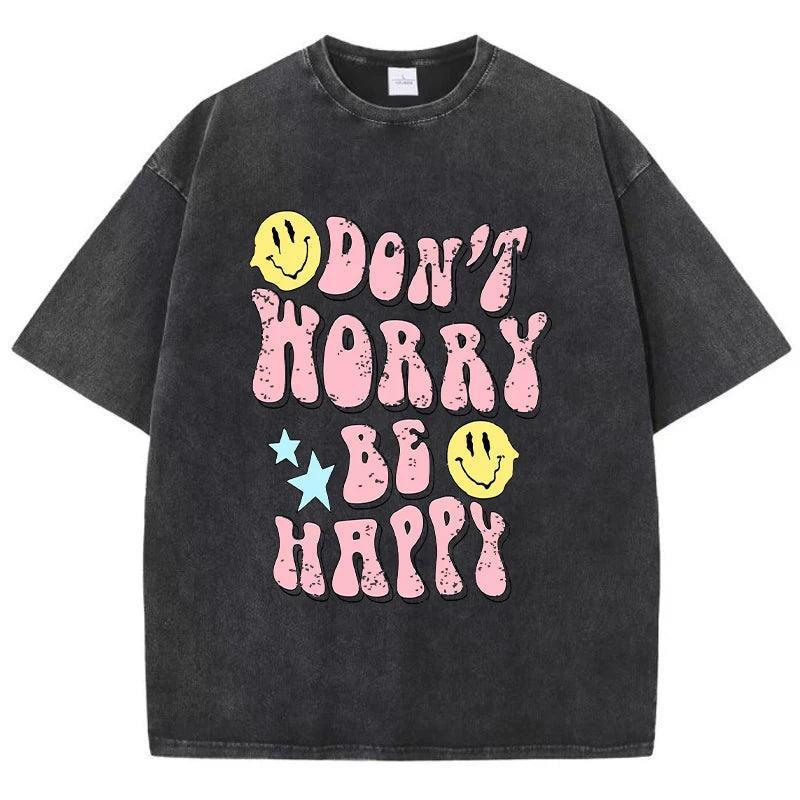 don't worry be happy t-shirt - basil boutique